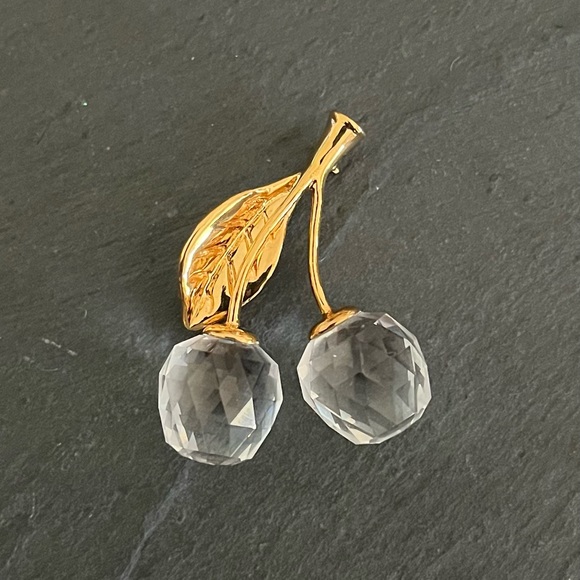 Swarovski Jewelry - Swarovski Crystal Double Cherry Brooch